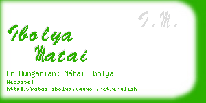 ibolya matai business card