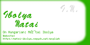 ibolya matai business card